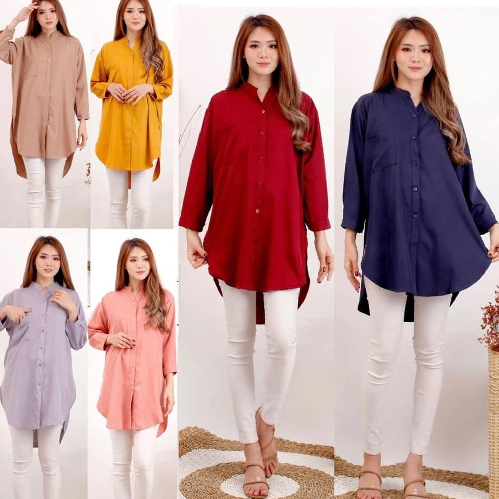 TUNIK OVERSIZED LD140 TUNIK POLOS LD140 BLOUSE OVERSIZED LD140 BLOUSE POLOS LD140 BLOUSE LENGAN PANJ