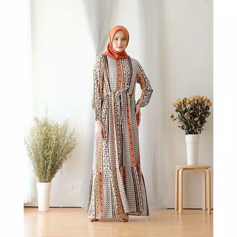 GAMIS ELBINA SYARI - GAMIS MOTIF BUNGA - GAMIS BUSUI KARINA