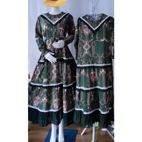 Dress monalisa couple anak ld 90 / gamis monalisa anak tanggung