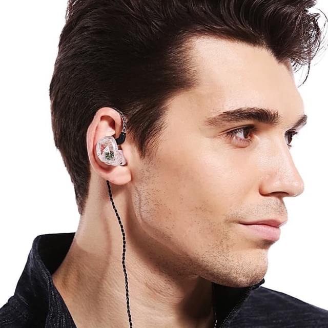 QKZ VK1 WITH MIC 4 DRIVER HI-RES EARPHONE QUALITY KNOWLEDGE ZENITH