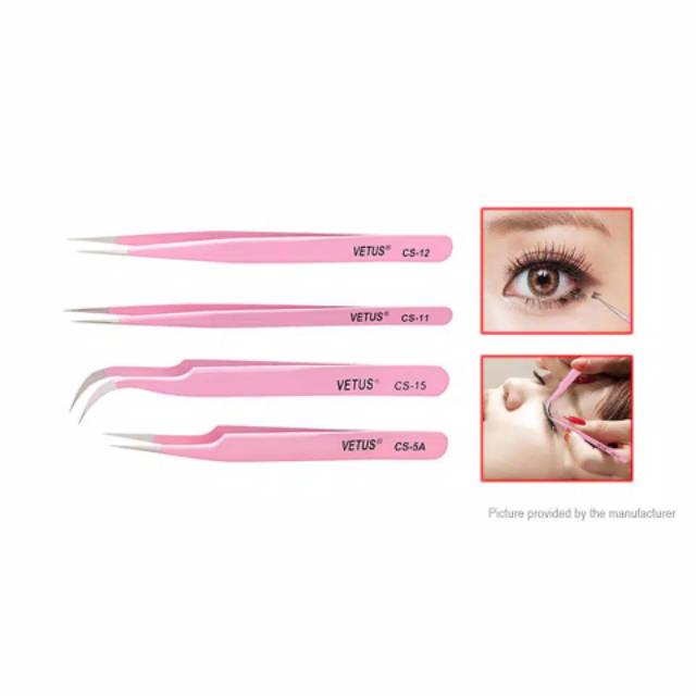 PINSET VETUZ PINK ORI UNTUK EYELASH