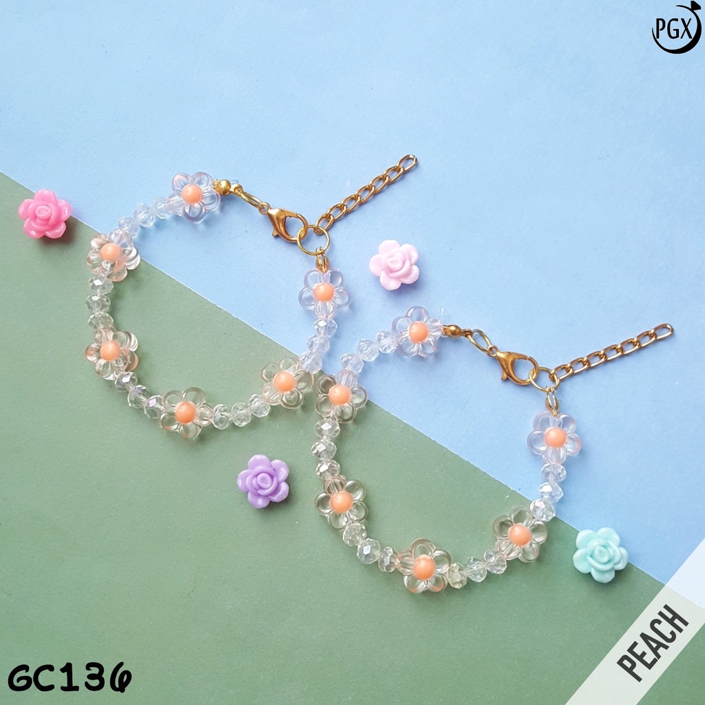 PGX Gelang Couple Sahabat / Bestie Kristal Aksesoris Wanita GC136