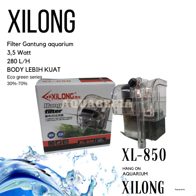 Filter Gantung Aquarium XILONG XL 850 Hang On Mini filter Aquarium Tank