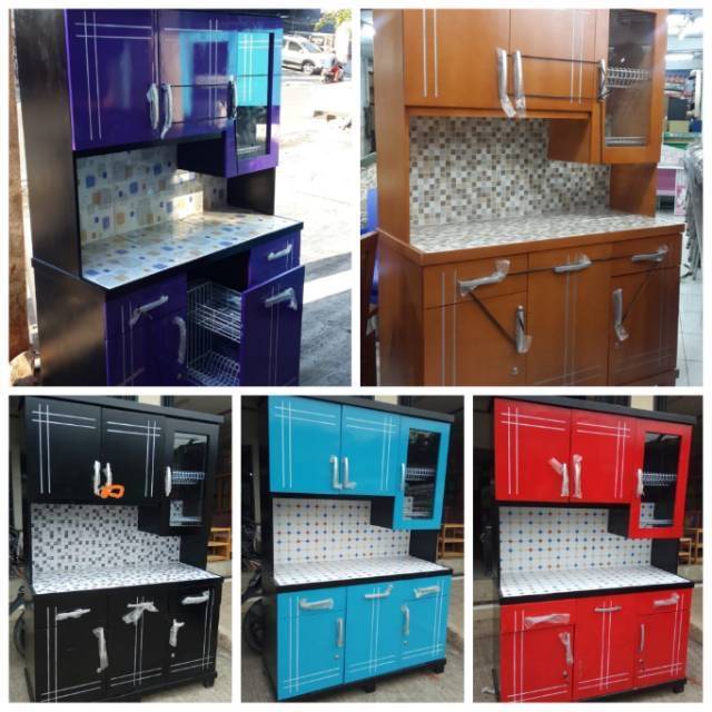  Lemari  sayur lemari  dapur 3 pintu kitchen set rak  piring  