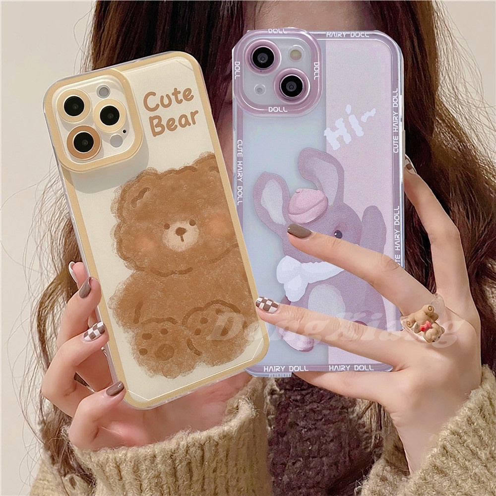 Soft Case TPU Motif Mata Kelinci Untuk Realme C15 C35 C11 2021 C20 C21Y C25 C25S C15 C12 C3 C2 Realme5 5i 6i 8i 9i 30A