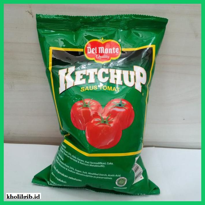 

gnidderdsaus- saos tomat delmonte kemasan plastik warna hijau 1000 gram -asliiiiii.