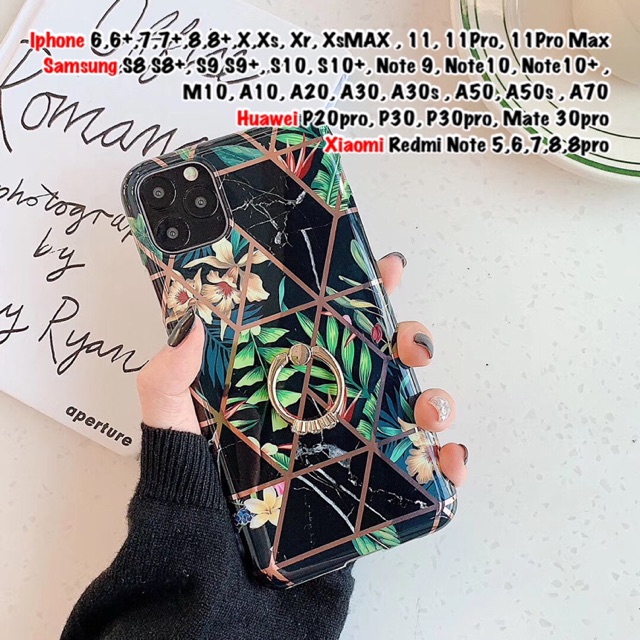 Chrime Floral Black Case iPhone Samsung Xiaomi Huawei P20 P30 Mate 30 pro A51 A71 A30s A50s A10 S20