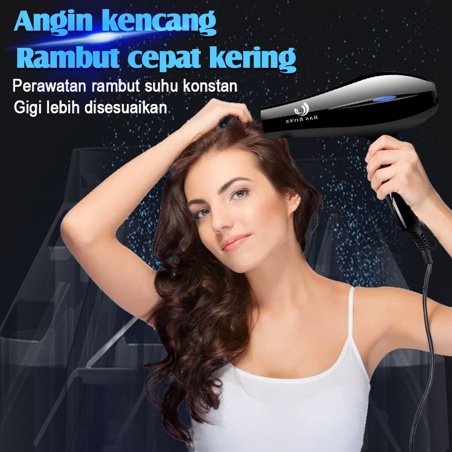 Hair dryer HRHD01BK Pengering Rambut Anion Salon Haircare 800 Watt