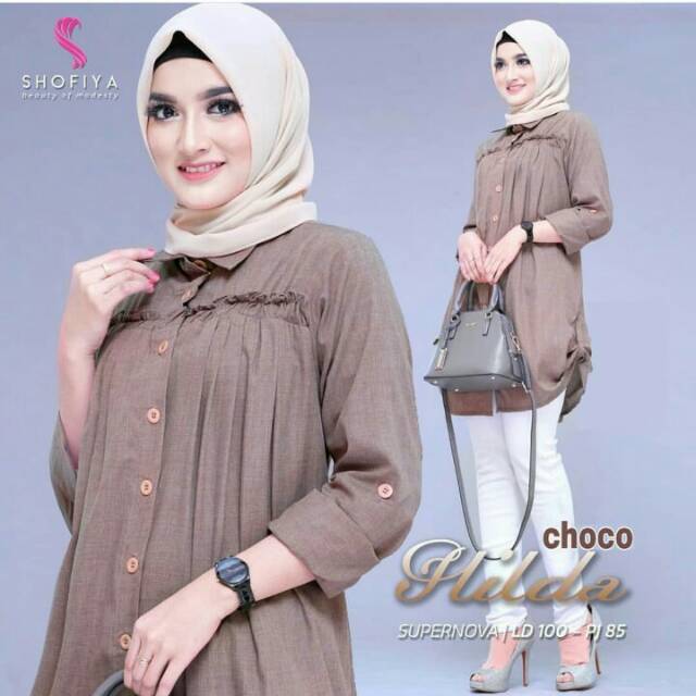 Hilda Tunik Baju Atasan Wanita Dewasa Terbaru Kekinian-2