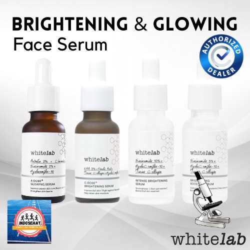 WHITELAB Intense Brightening Booster C-Dose+ A-Dose+ Glowing Face Serum - Serum Perawatan Pemutih Pencerah Pelembab Wajah Glowing