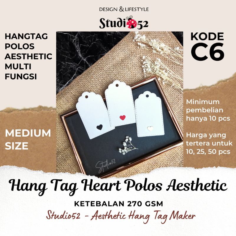 

Hang Tag Love Polos Tebal Multifungsi kode C6