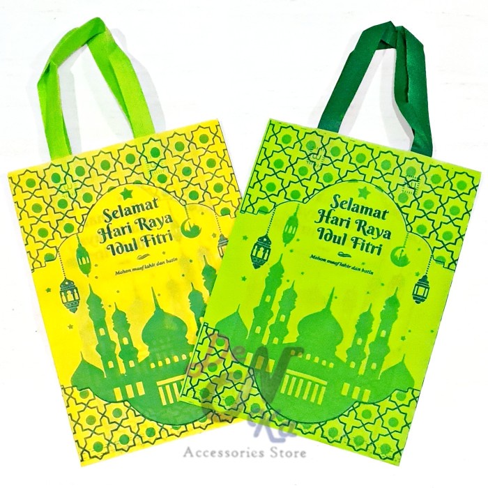 

NEW Tas Edisi Idul Fitri Lebaran Spunbond Kantong Goodie Bag - 30x40x8cm