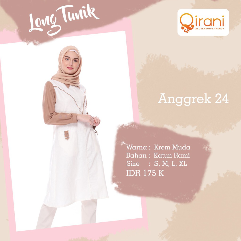 Qirani Long Tunik Baju  Olahraga Wanita Muslim  Terbaru  