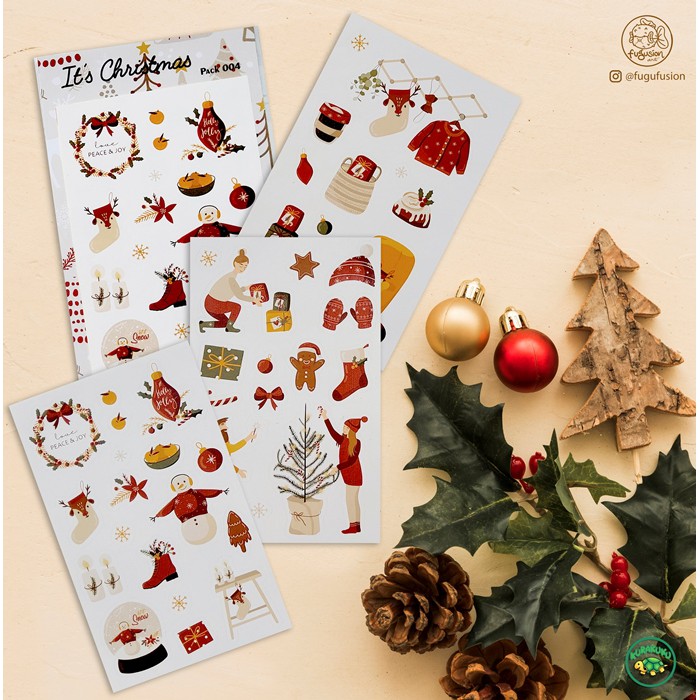 

Sticker / Stiker Deco Aesthetic Pack It’s Christmas 004 Utk Scrapbook, Buku, Diary, Journal, dll