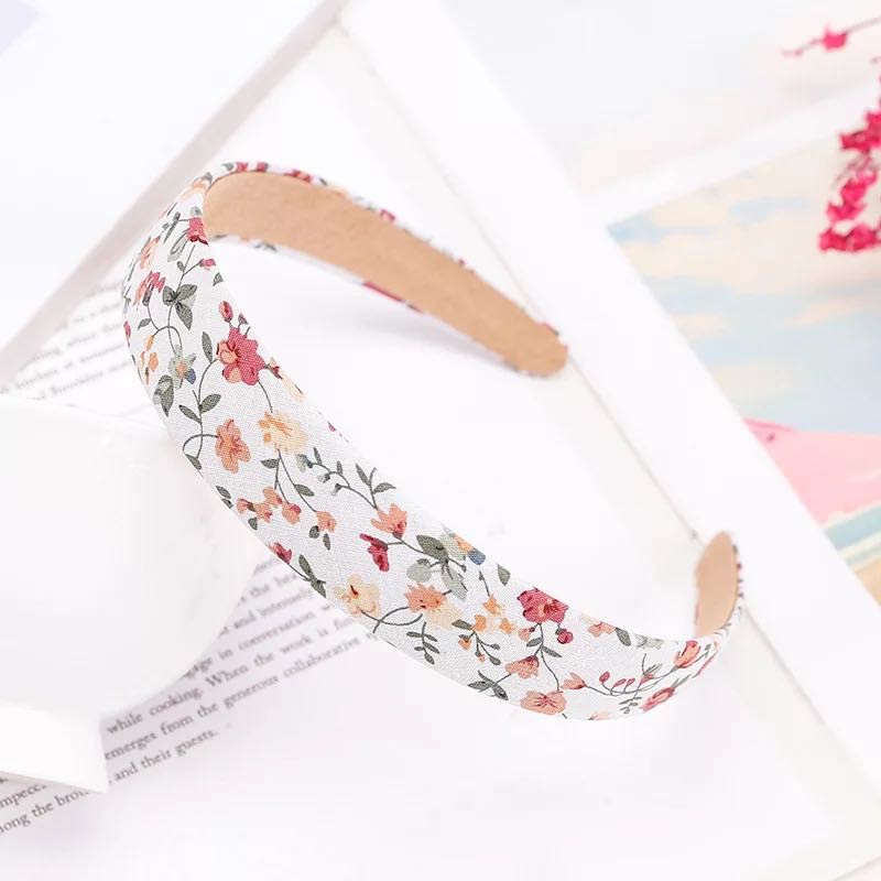 VS - Bando Motif Bunga / Korean Style Headband Solid Color Flower Pattern Lattice Hairband AR-26