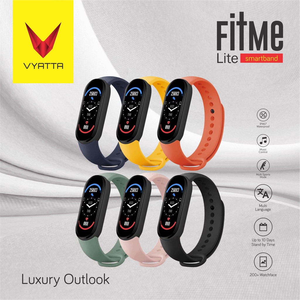 VYATTA FitMe Lite New Smartband - 200+Watchface, Sport Mode, IP67,SPO2-5