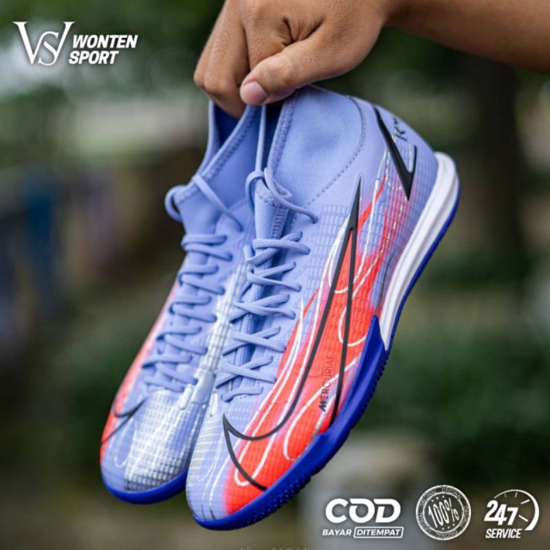 Sepatu Bola Nike Mercurial Superfly 8 Academy KM Flames IC Original