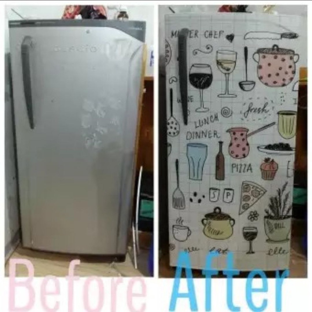 STICKER KULKAS 1 PINTU / STIKER KULKAS 1 PINTU [gerai]