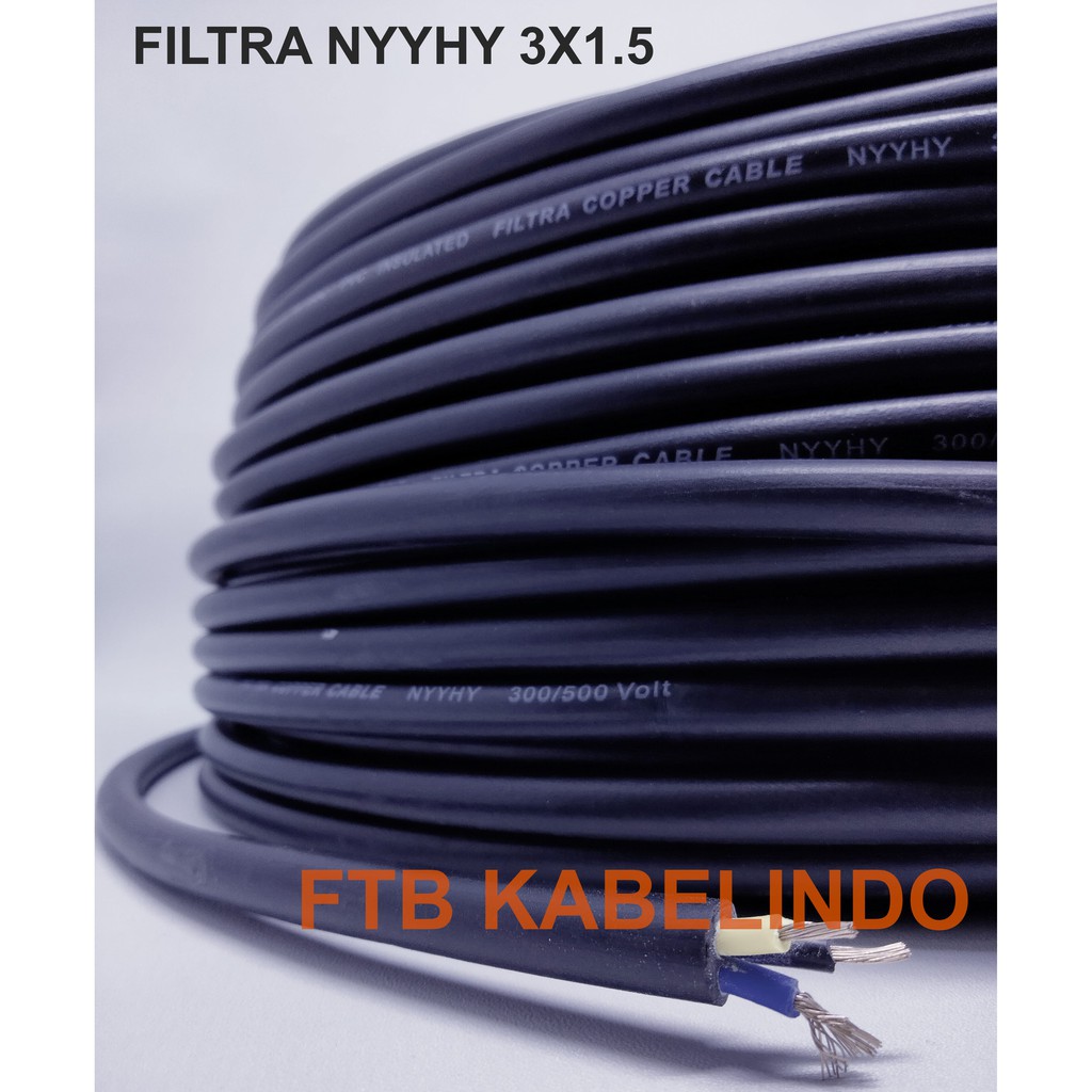 AUDIO KABEL 3x1.5mm 50Meter ( HYO NYYHY / NYMHY 3x1,5mm 3x1,5 3X1.5 )
