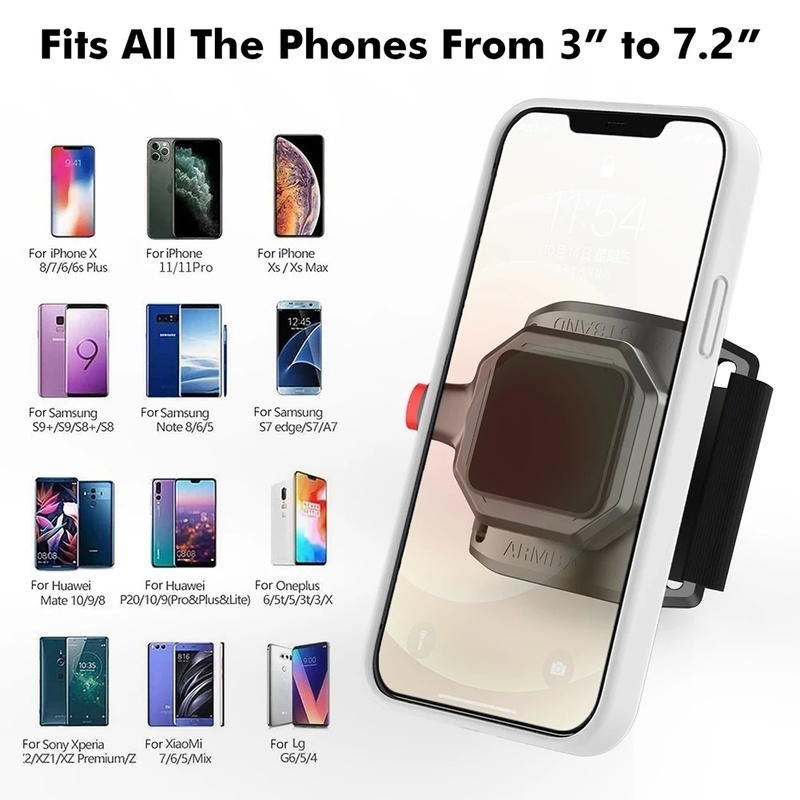 360° Rotatable Universal Sports Fitness Armband Phone Holder/Ban Lengan Dapat Dilepas Pergelangan Tangan Tas Ponsel/Outdoor Hiking Phone Grips Untuk Semua Ponsel Android/Penjualan Panas