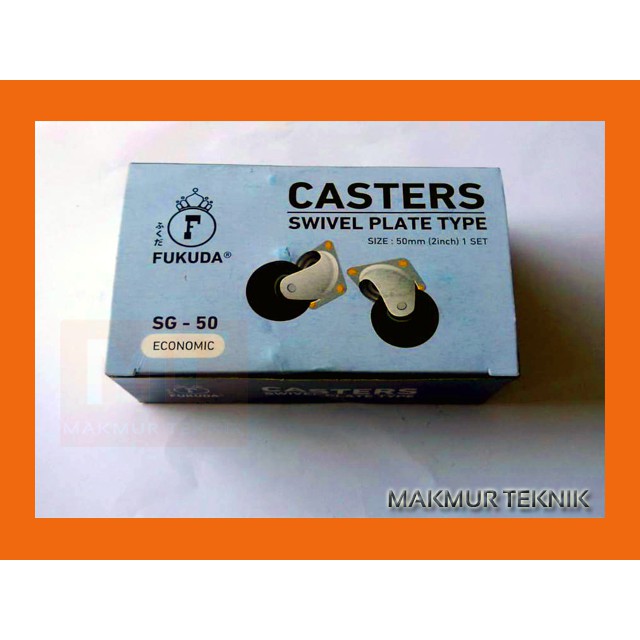 Roda Caster Roda Troli Roda Karet 2 inch Hidup