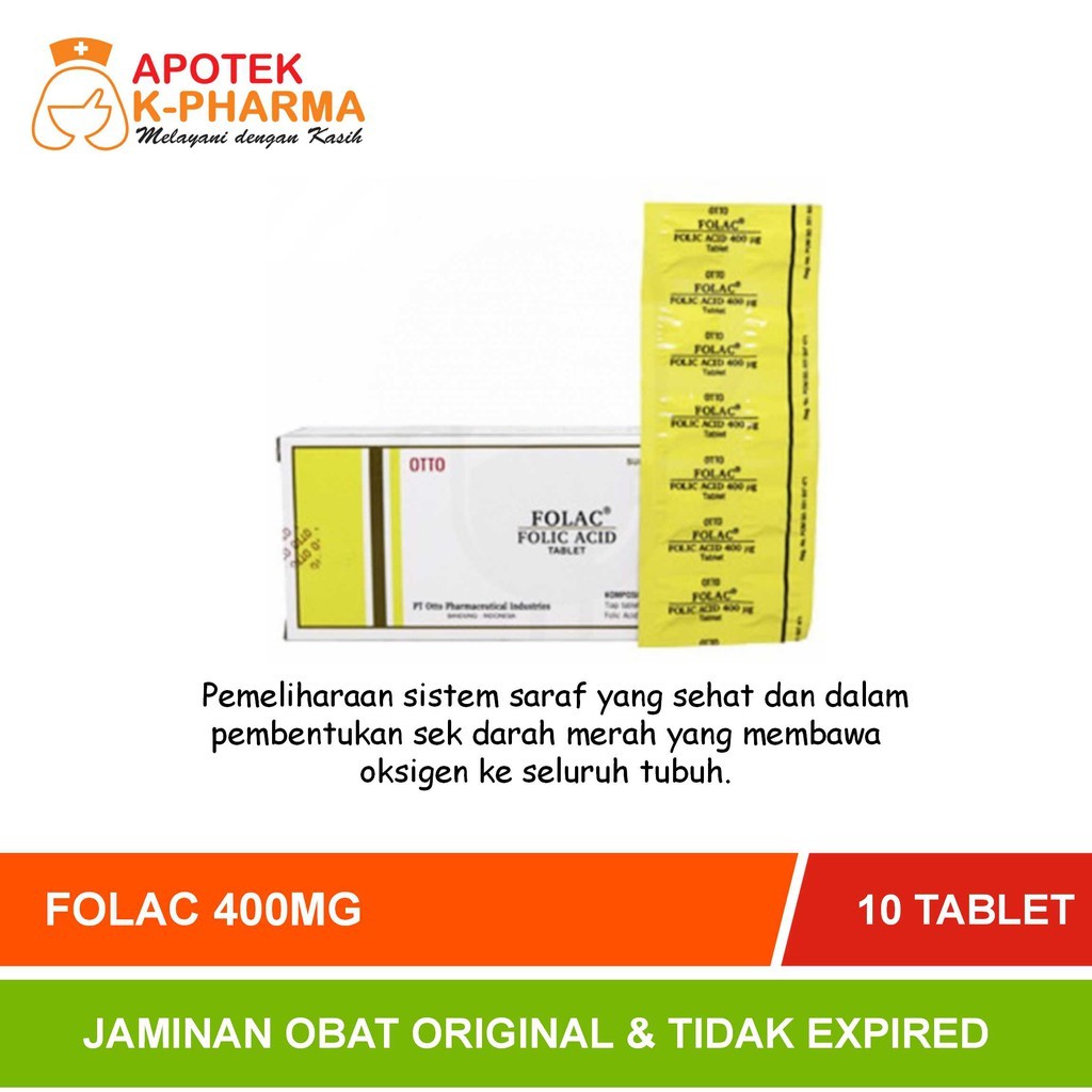 Folac 400 mg Strip Isi 10 Tablet Obat Original Otto