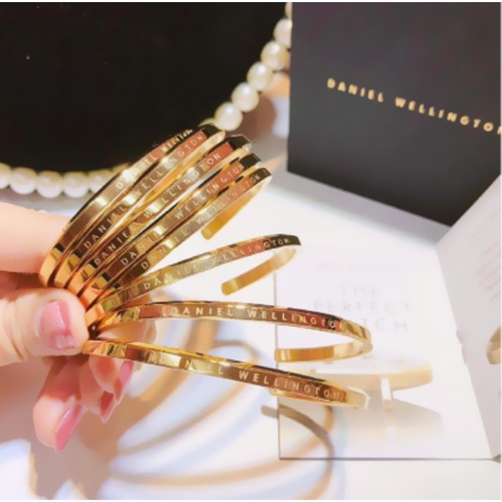 Korea 100% Gelang Titanium Wanita Anti Karat Bangle Tangan Emas-#1-emas