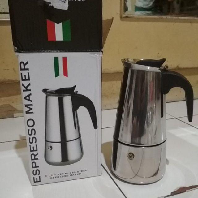 Mokapot Moka Pot - Original - 6 Cup - Coffee Maker - 6cup - 6 Cangkir Kopi 300ml 300 Ml