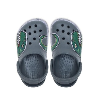 Crocs Fun Lab Boy s Dino Band Lights Clog Slate Grey Crocs Fun Lab Boy s Dino Band Lights Clog Slate Grey