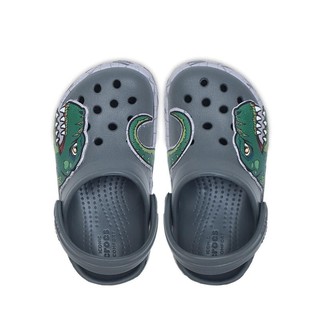  Crocs  Fun Lab Boy s Dino Band Lights Clog Slate Grey 