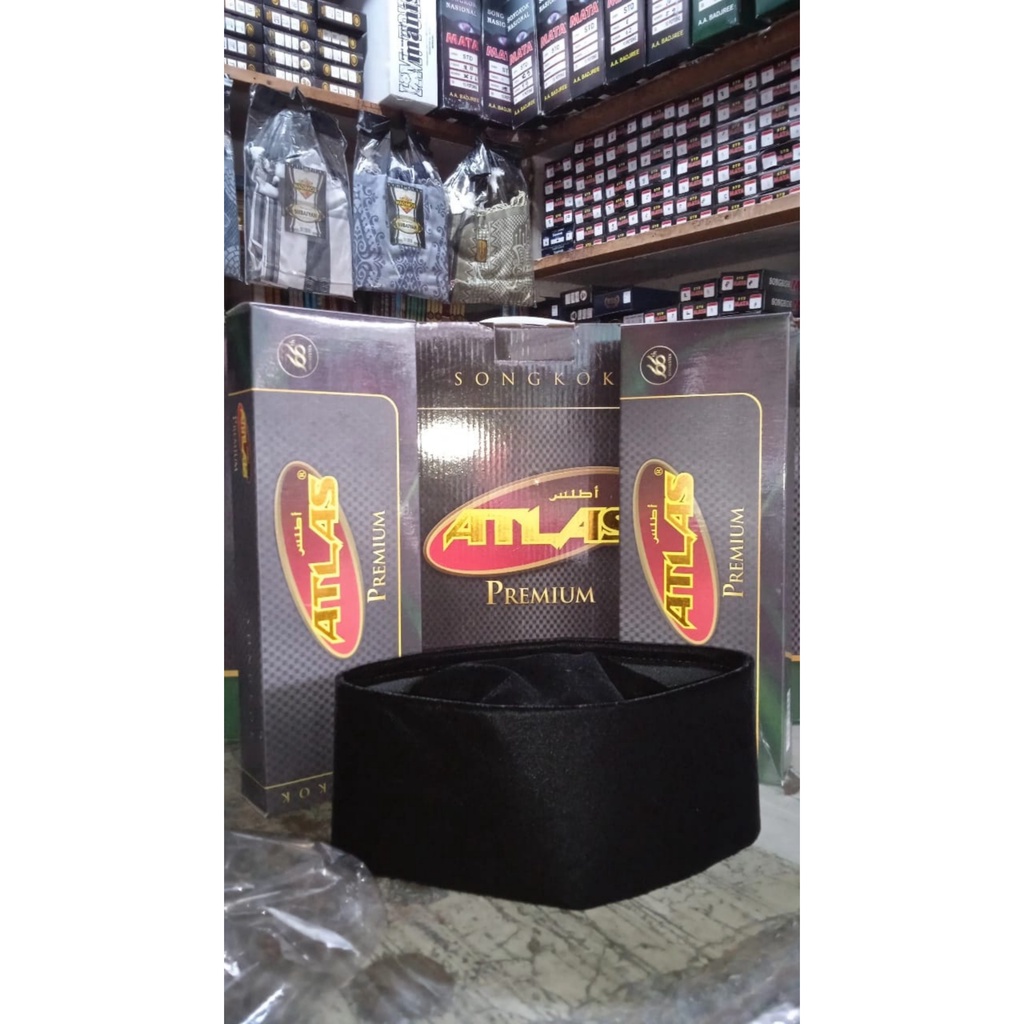 [Sale 04.04] Peci Kopiah Hitam ATLAS Kopeah Songkok Nasional Premium ORI Atlas Songkok Terbatu