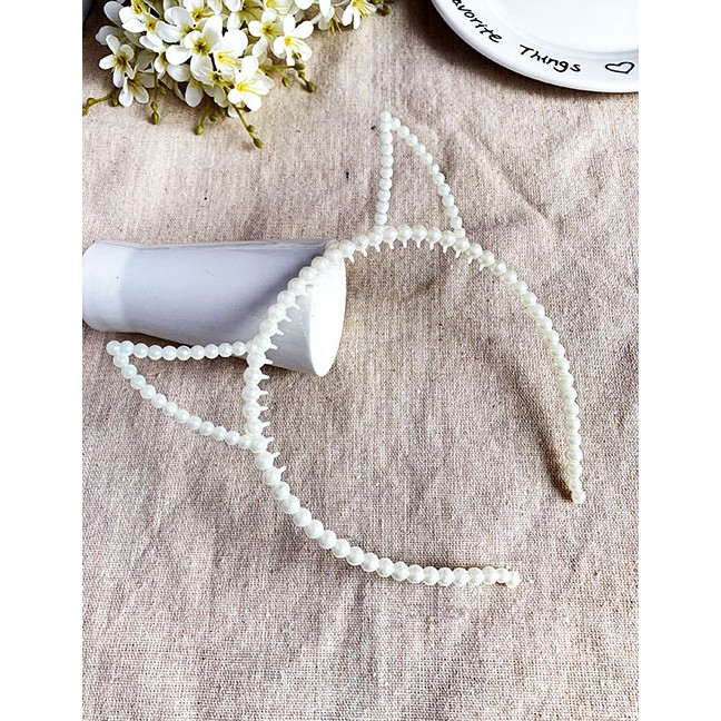 LRC Bando Fashion Resin Resin Imitation Pearl Headband F67571