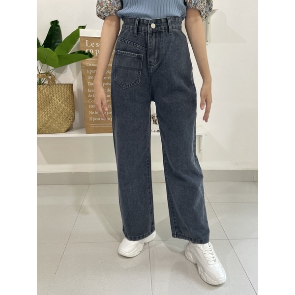 AVANCEID (S-3XL) CELANA JEANS PANJANG HIGH WAIST BAGGY JEANS KULOT 1102