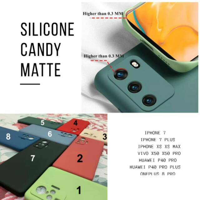 silicone candy vivo x50 & vivo x50 pro