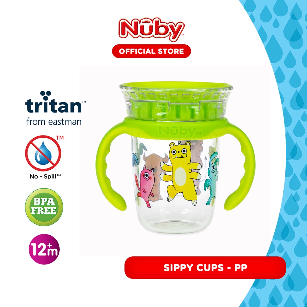Nuby Tritan Smart Cup 240ml - Botol Minum Anak 12m+ (Tersedia varian warna)