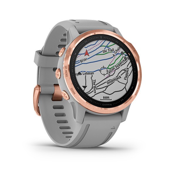 Garmin Watch Fenix 6S RoseGold tone with Powder Gray Band - Garansi Resmi Tam 2 Tahun