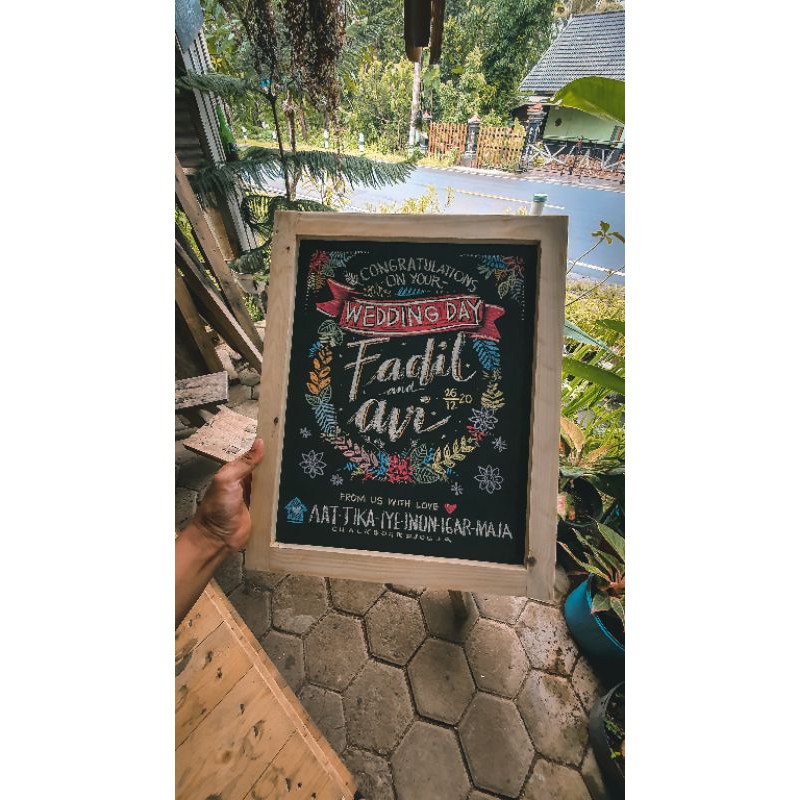 

Jasa Bikin Tulisan Kapur di Papan Tulis 50 x 60 Chalkboardjogja