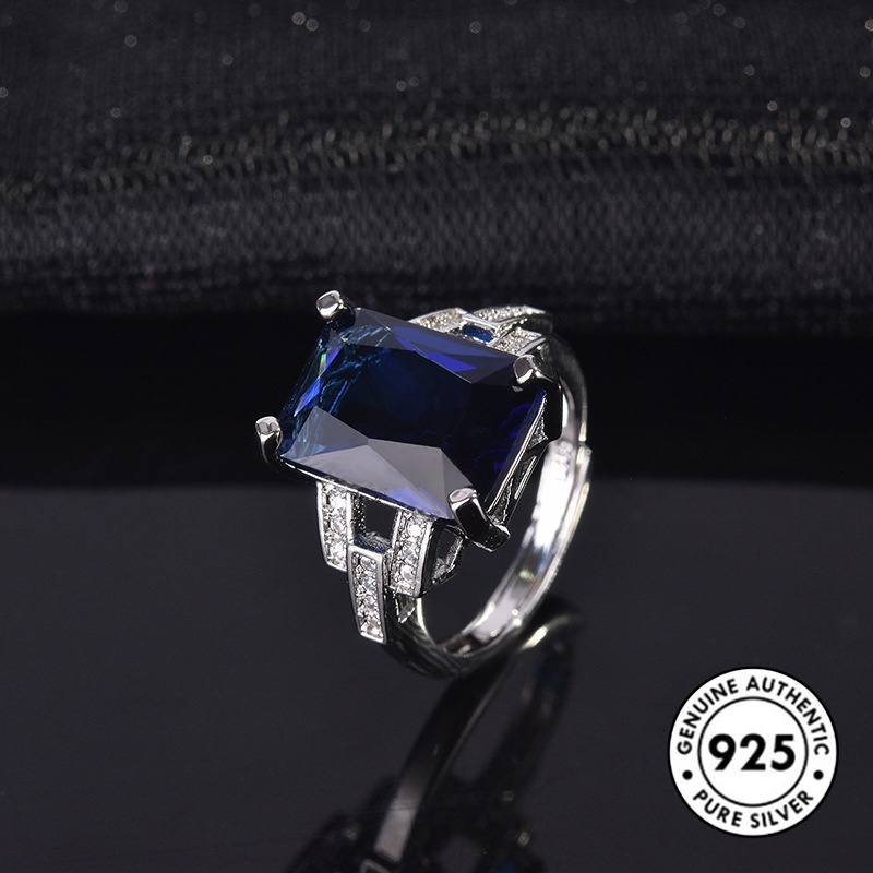 Cincin Sterling Silver 925 Dengan Batu Permata Elegan Untuk Wanita