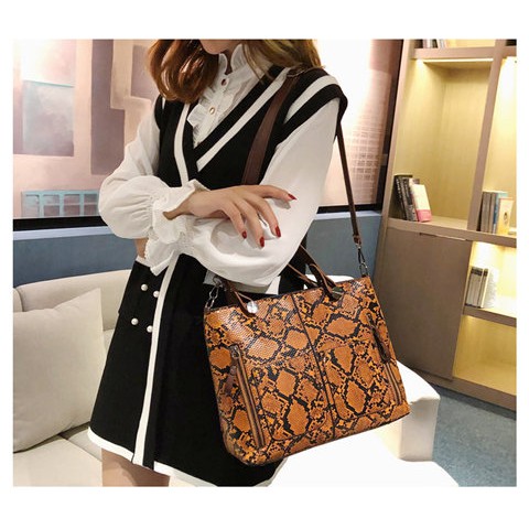 [COD] LB - Shoulder bag fashion import motif snake / Tas fashion motif ular 083