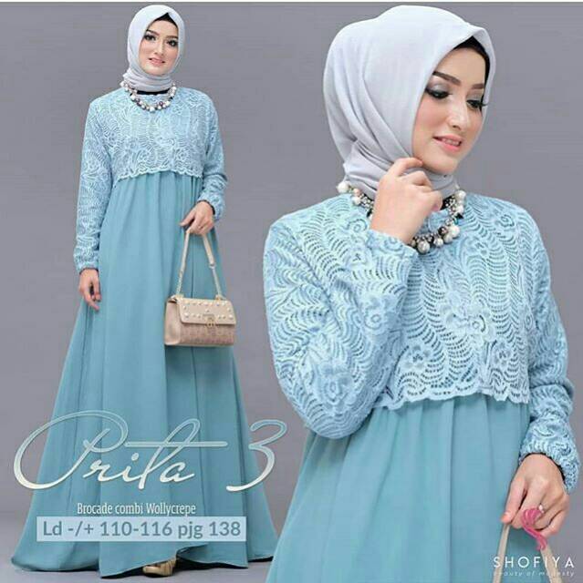 DRESS MUSLIM, baju wanita, baju gamis, dress, gamis, Baju gamis, fashion wanita, Prita Maxy Vol 3