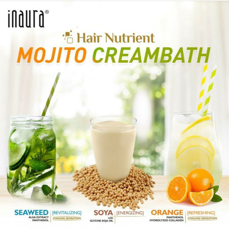 INAURA Hair Nutrient CREAMBATH (1KG) 1000ML / SOYA SEAWEED ORANGE