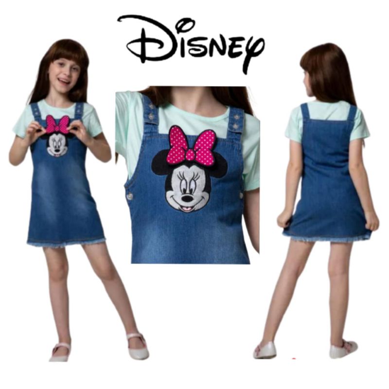 Denim overall disney girls