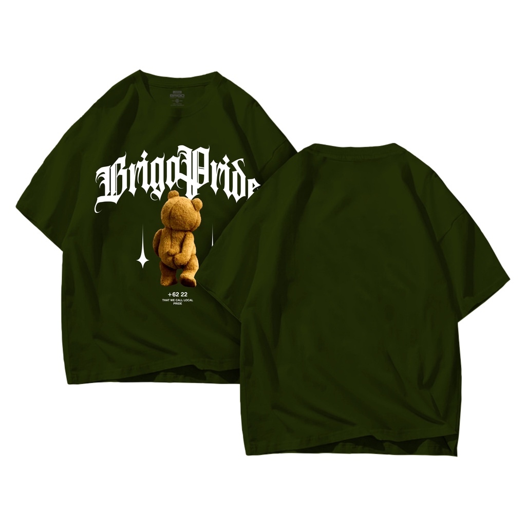 BRIGO Kaos Oversize Beruang PRIDE II Kaos Jumbo Size Pria &amp; Wanita II Kaos Oversize Print DTF