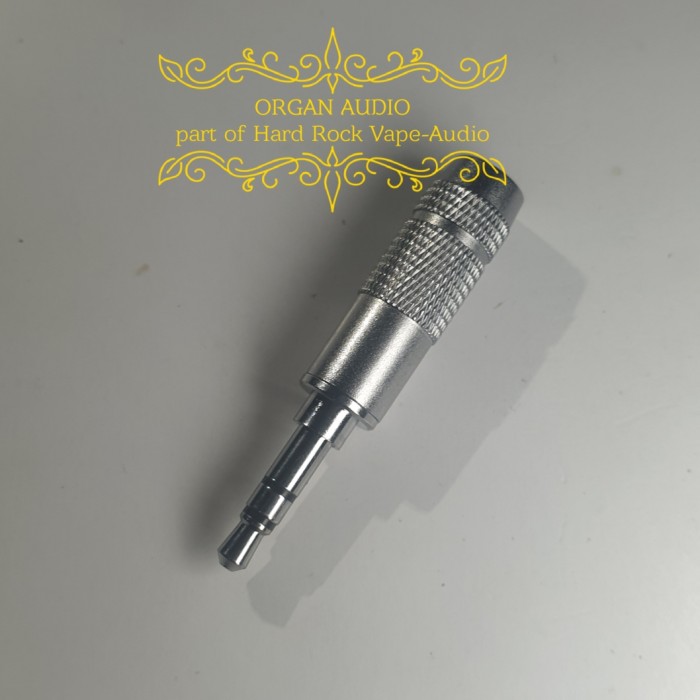 Jack 3.5mm 3.5 mm Rhodium Plated model oyaide plug konektor diy cable - rhodium lurus