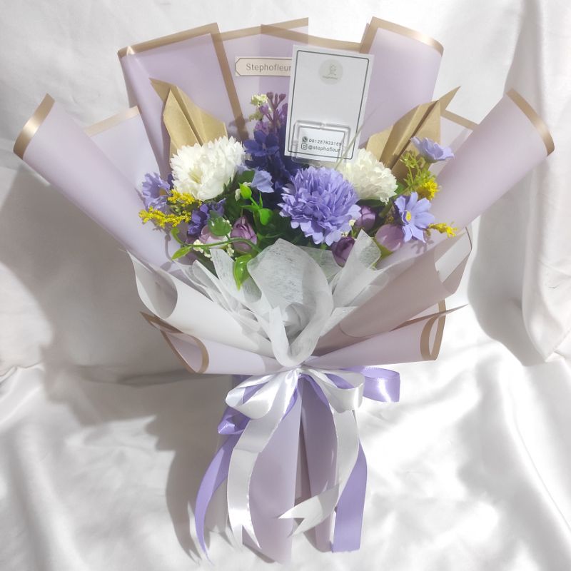 buket bunga bouquet artificial palsu murah