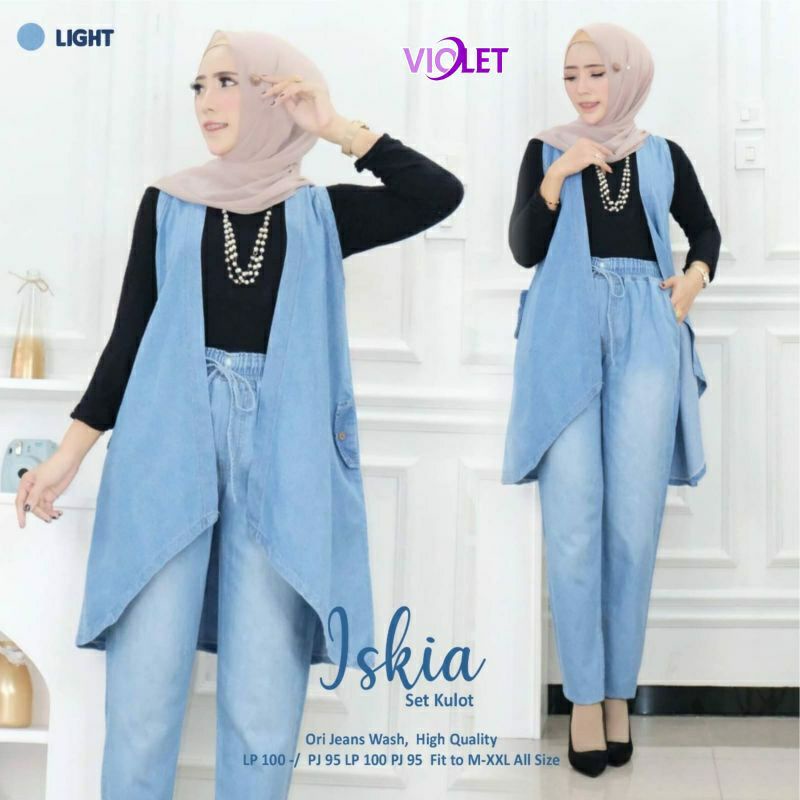veby stelan/one set/ria eighty/set wanita/2 in 1/high quality-Iskia light 45-55kg