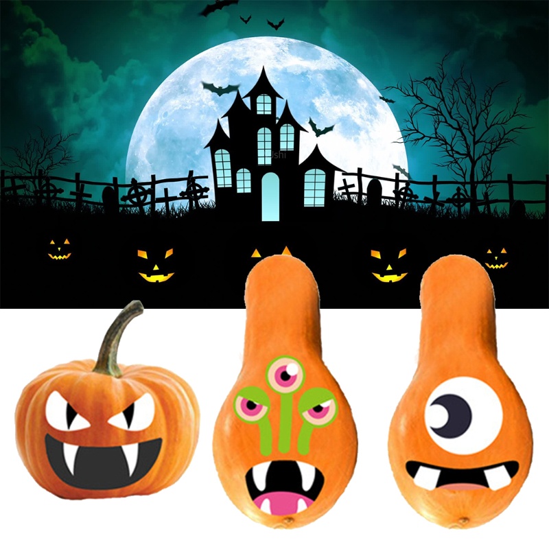 Zzz Stiker Dinding Motif Labu Halloween 3D Untuk Dekorasi