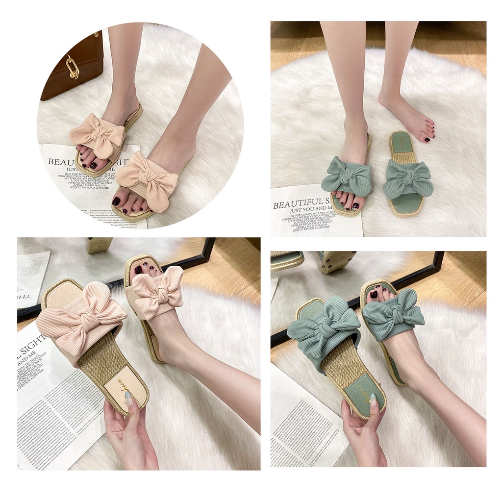 ☀ACCBAYI☀ SF13 Sandal Slop Pita / Sandal Fashion Wanita Murah / Sandal Cewek / Sandal Slop Wanita