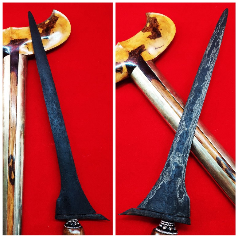 Keris Brojol Pamor Tangkis Keleng Kulit Semangka Asli Sepuh