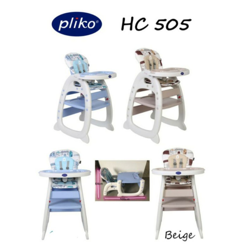 Baby High Chair Pliko 505 / Kursi Makan Bayi 2 in 1 /High Chair Pliko / Meja Makan Bayi /Bangku bayi